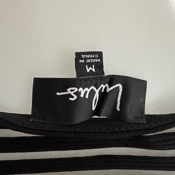 Lulu’s body con dress SZ M mesh striped dress - Picture 6 of 6